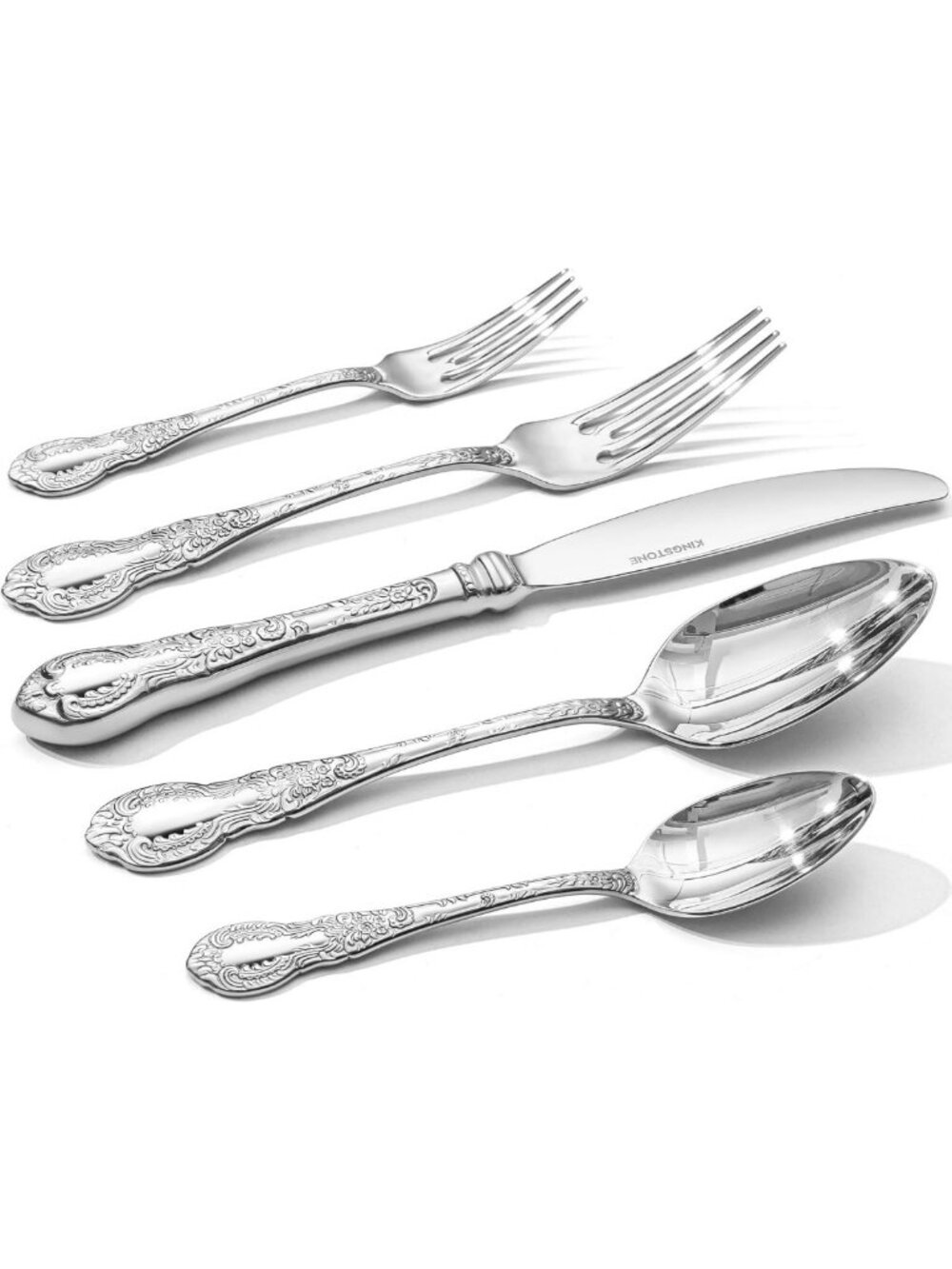 20pc Vintage Silverware Set for 4 | Durable 18/10 Stainless Steel Flatware